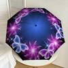 1pc Butterfly Fireworks Circular Frame Umbrella with Plastic Handle,Suitable for All Seasons Home Travel Outdoor UmbrellaDD1801