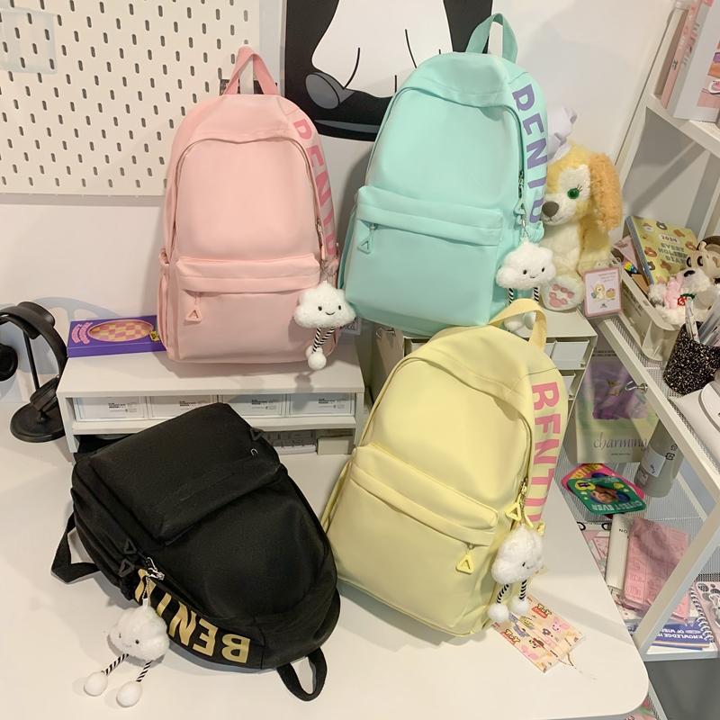 Сплошной цвет Студенческая сумка Женский рюкзак для кампуса Маленький рюкзак — фото 5