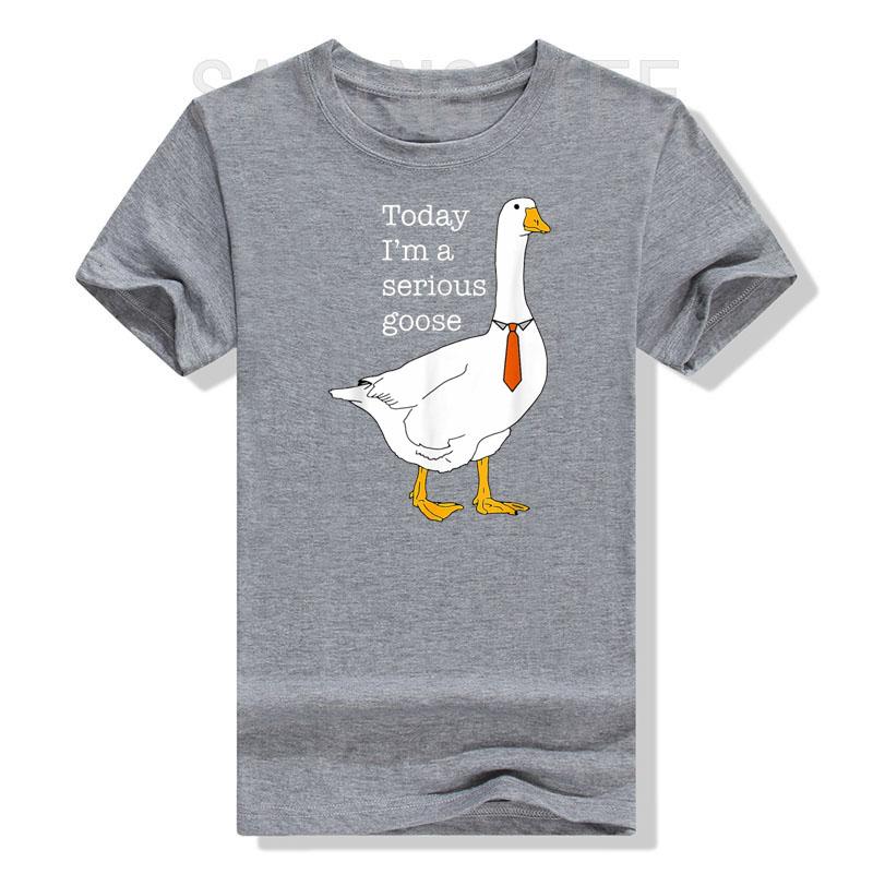 Today I'm A Serious Goose Silly Goose Cute Funny T-Shirt Sarcastic Joke Saying Tee Humorous Goose Lover Top Short Sleeve Blouses
