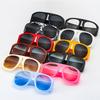 Oversized Sunglasses Women Vintage Designer Large Frame Gradient Sun Glasses Black Oculos Gafas Female Fashion