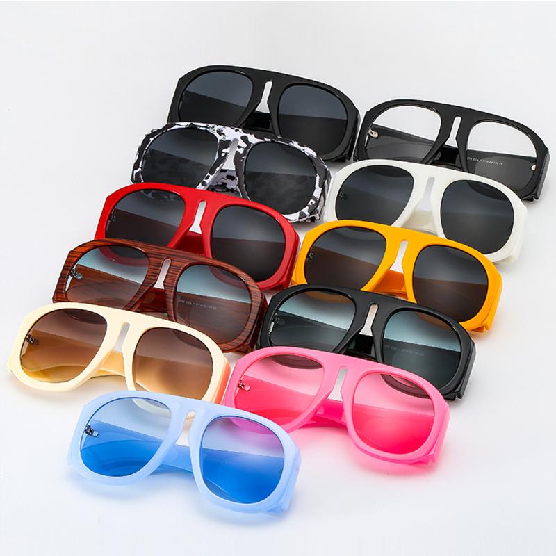 Oversized Sunglasses Women Vintage Designer Large Frame Gradient Sun Glasses Black Oculos Gafas Female Fashion