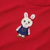 Langes, rotes T-Shirt [MIKI HOUSE], Ärmel, Kaninchen, Japan, Mädchen, Babys, Kinder, Kinderkleidung, 10-5247-490, 110 cm,