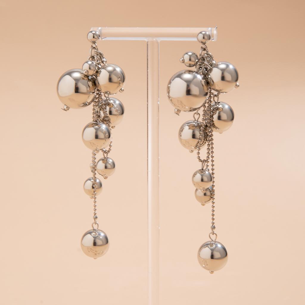 Elegante Große CCB Kugel Quasten Anhänger Hängende Ohrringe für Damen Trendige Damen Lange Ohrring Hängende Accessoires 2026 Modeschmuck