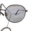 Used FURLA Glasses Titanium Smoky Blue Round Crown Panto