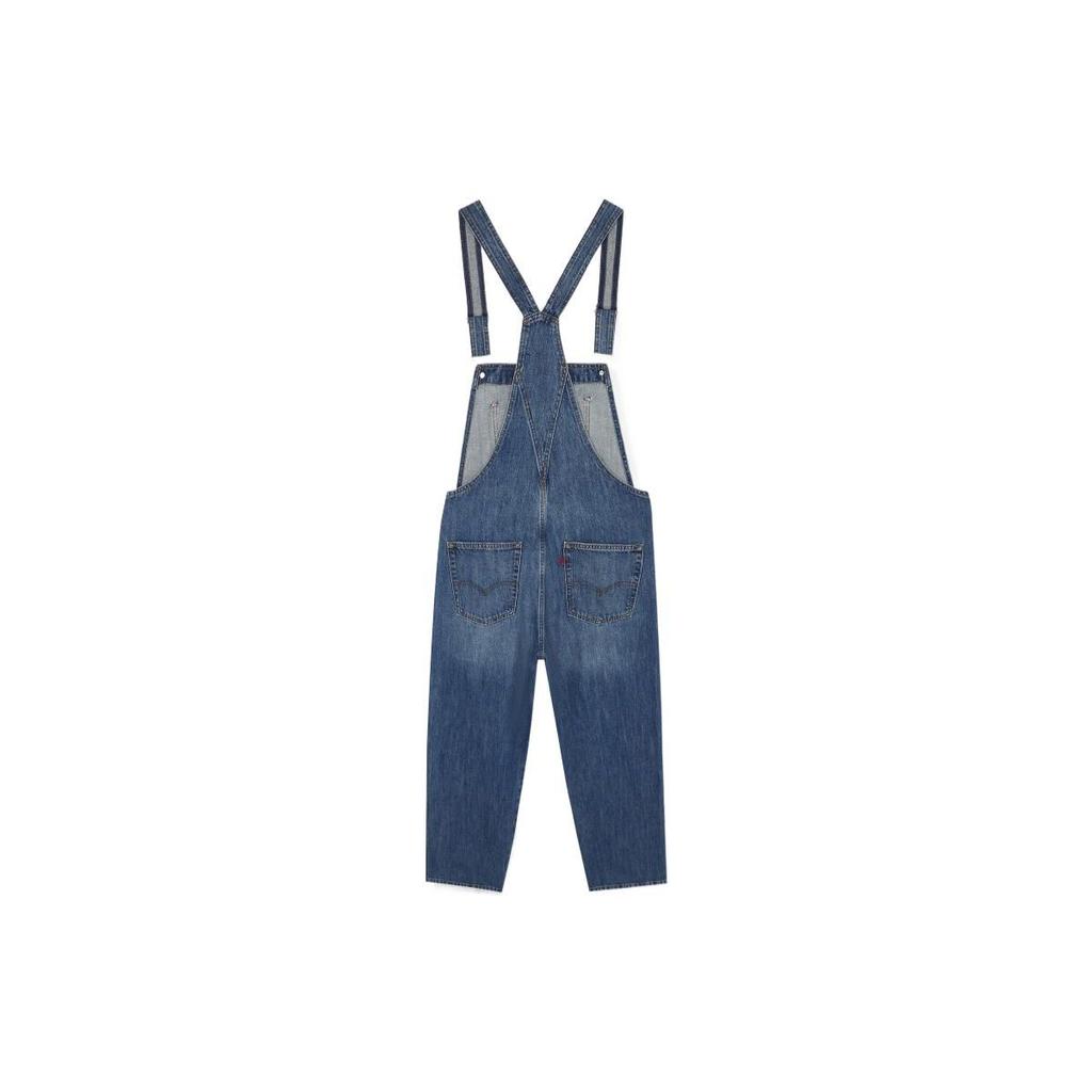 Levis SS22 Solid Color Loose Denim Overalls Women overalls Blue 85315-0014