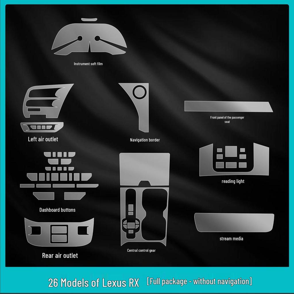 Lexus RX350h '26 Interior Protective Film - Central Control & Navigation Screen Tempered Sticker