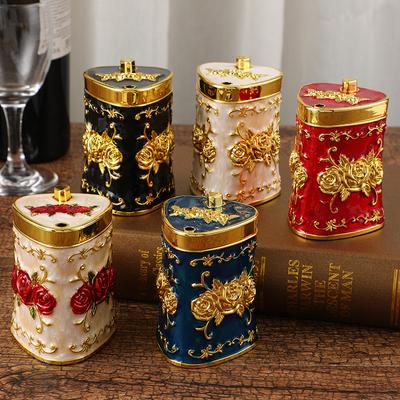 Retro Toothpick Holder Dispenser European Rose Flower Toothpick Dispenser Box for Kitchen Restaurant Toothpicks Home Decoration