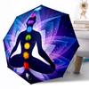 Meditate Automatic Umbrella Sturdy 8-Rib Shaft Compact Design for Outdoor Daily Use Vibrant Pattern Umbrella