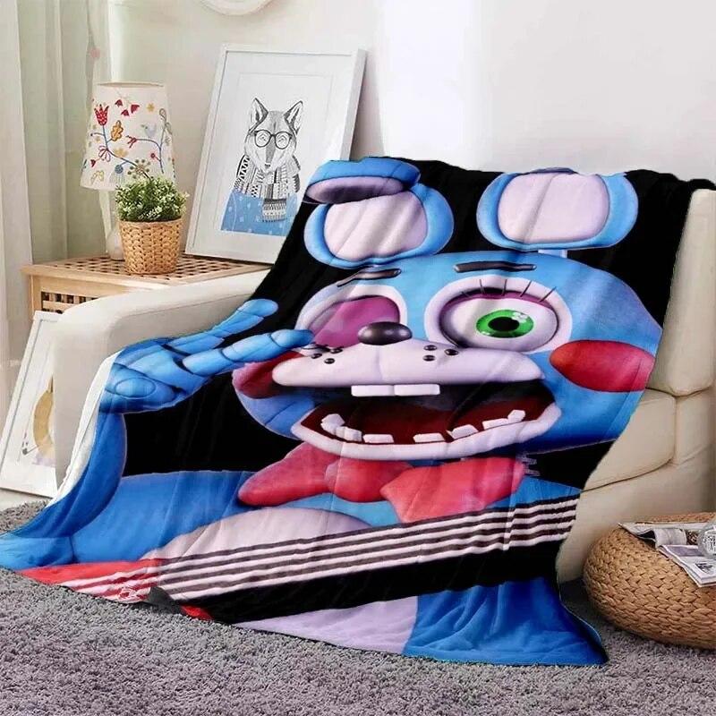 

Одеяло из фильма Фредди, игра ужасов, FNAF, пледы, одеяло с рисунком песка, детская спальня, гостиная, декоративное одеяло, подарок фанату 75x100cm