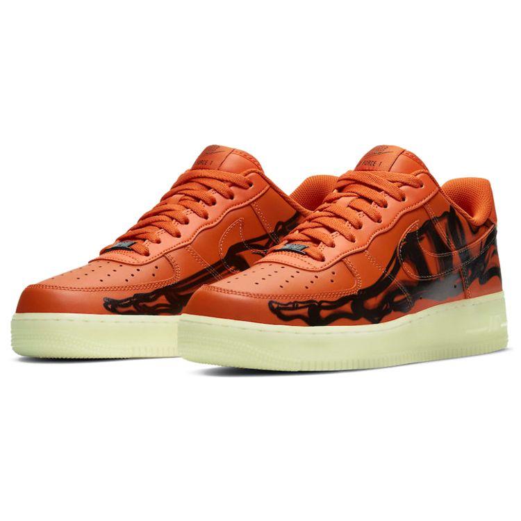 Nike Unisexové tenisky Air Force 1 Low Orange Skeleton Hvězdice Bílá Černá CU8067-800