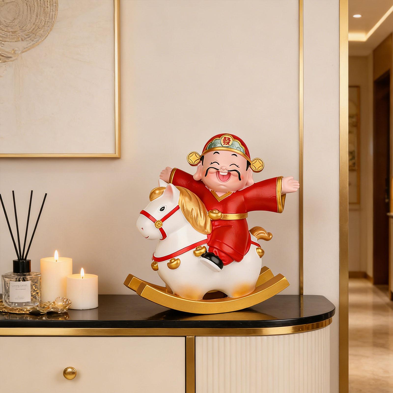 

Resin Horse Sculpture Cute Collectible Decorative Figurine Art Toys Figure for Home Tabletop Office Decor