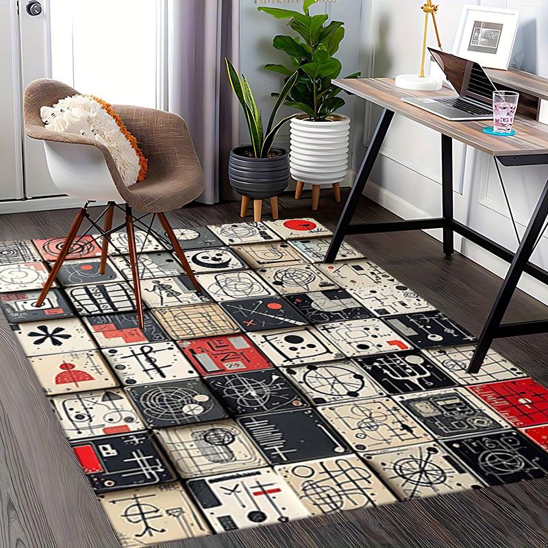 1pc Abstract Art Office Chair Mat - Abstract Patterns, Geometric Shapes, and Minimalist Designs for Your Home or Office Decor | Perfect Gift for Any O
