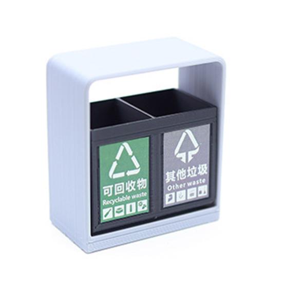 Miniature Trash Can 1/12 Scale Doll Mansion Accessories Realistic Tiny Outdoor Trash Bin for Imaginative Play Collectors