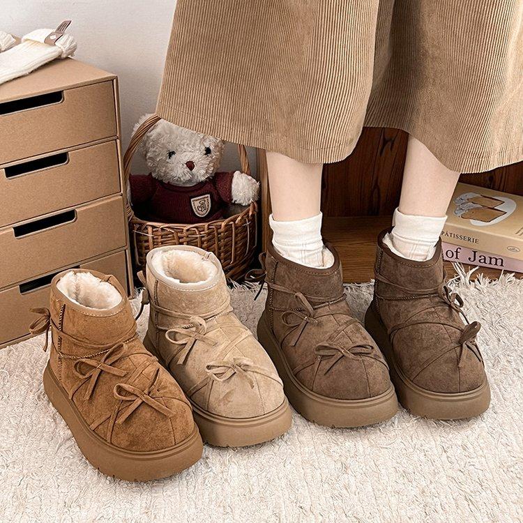 Fashion Classic Thick Fluffy Women's Snow Boots Comfortable Warm Ankle Boots Women's 2024 New Winter Women's Plush Casual Shoes