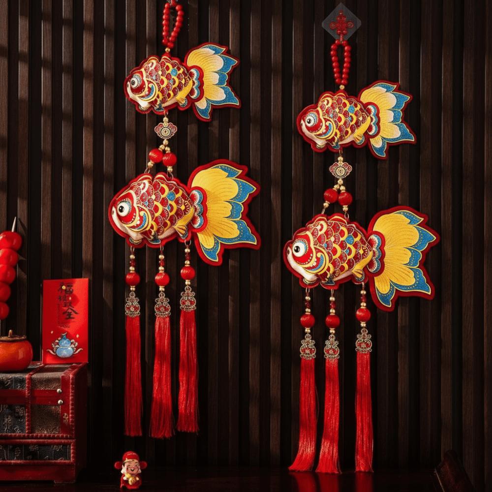 Wooden Bead Lanyard New Year Decorative Hangings Atmosphere Decoration Supplies  Living Room