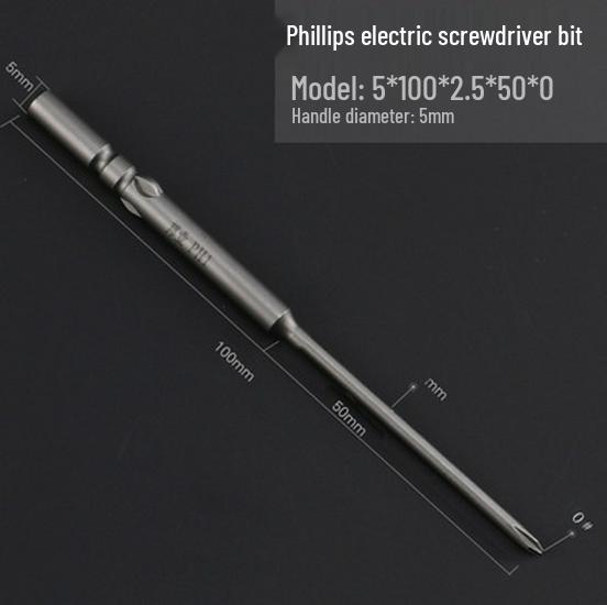 Hardened 5mm Magnetic S2 Steel Phillips Electric Screwdriver Bit Set
