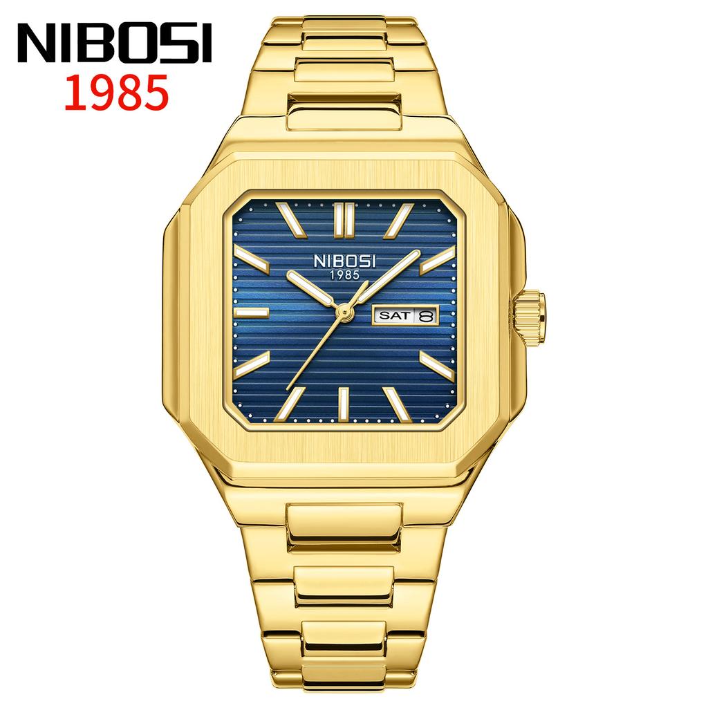 Square Watch Waterproof Fashion Men'S Watch Double Calendar Watch Men'S Quartz Watch