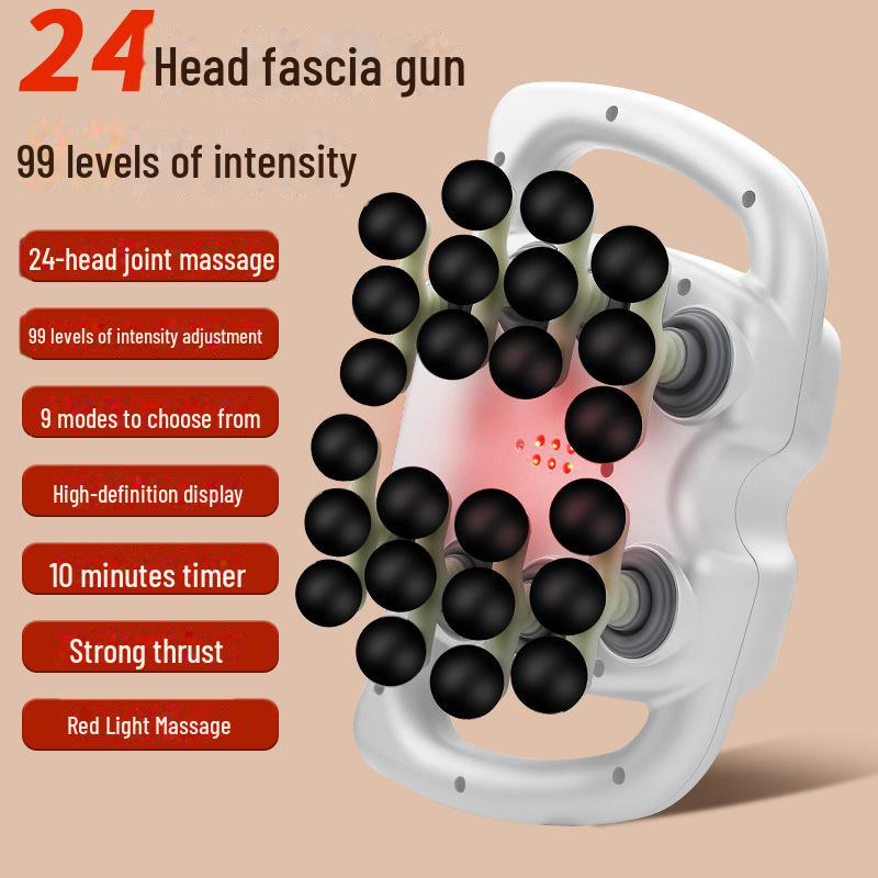 "Rechargeable Sixteen-Head Muscle Massager for Back, Leg & Waist Relaxation"