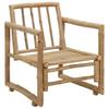 Garden Chairs with Cushions 2 Pcs Bamboo