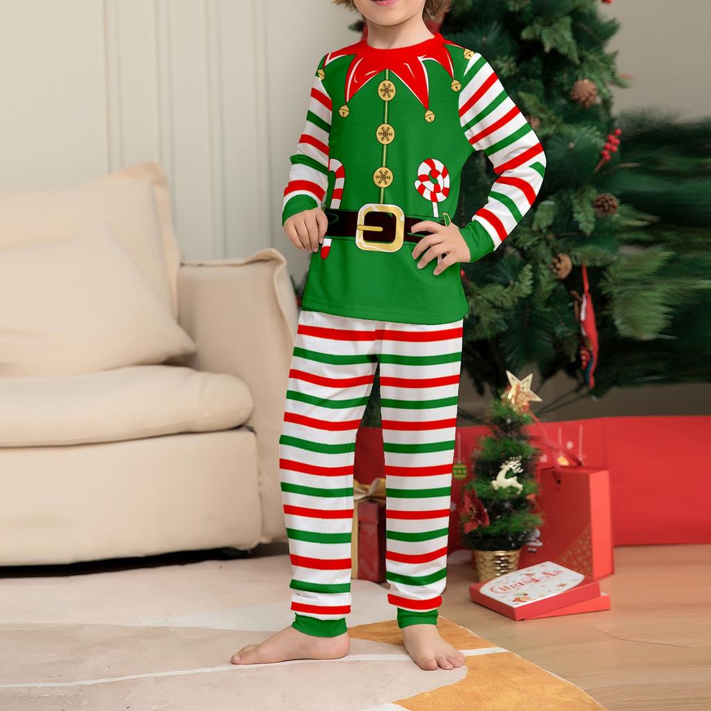 Christmas Parent Child Family Set Home Furnishings Christmas Pajamas Two Piece Set