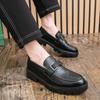 Men's Summer Casual Leather Shoes English Style Laid Back Comfortable Business Casual Driving Shoes Newly Wed Groom Shoes
