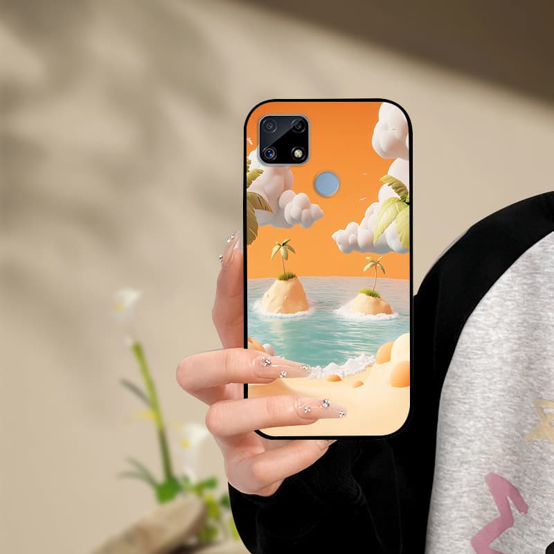 Silicone Phone Case For Realme C25s C25 Cover Painted Soft  For Realme C25 C25S C21 C21Y C25Y Phone Case RealmeC25s C 25 s Funda
