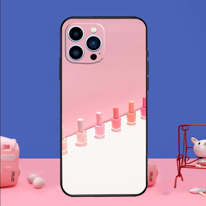 

Beautiful Nail Polish Enamel Color Phone Case For iPhone 17 16 14 13 12 11 15 Pro Max mini 15 16 Plus 16e 17 Air Bumper Cover iPhone 17Pro MAX