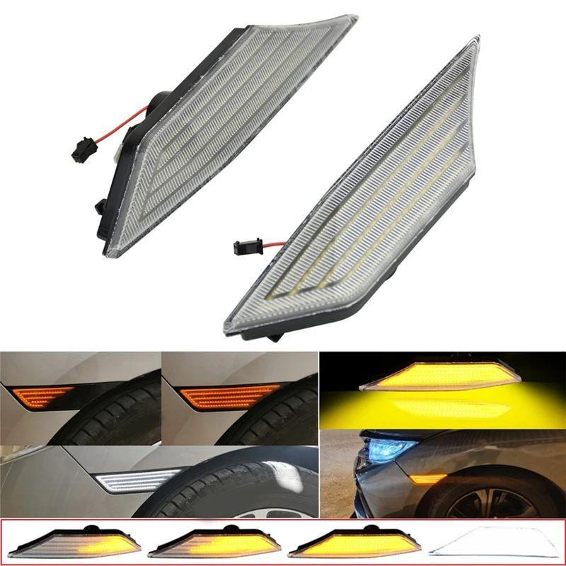 LED Side Marker Light Dynamic Flowing Blinker For Honda Civic 10Th Gen Sedan Coupe Hatchback 16-18