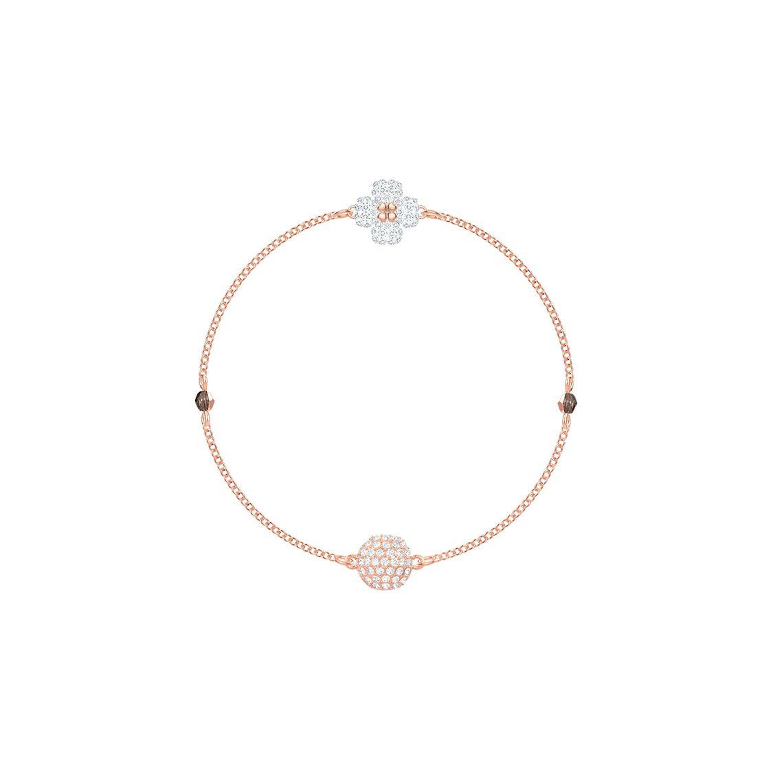 Swarovski Remix Collection Clover Strand Bracelet Rose Gold Tone Women bracelet 5375185 Box (Random Color)