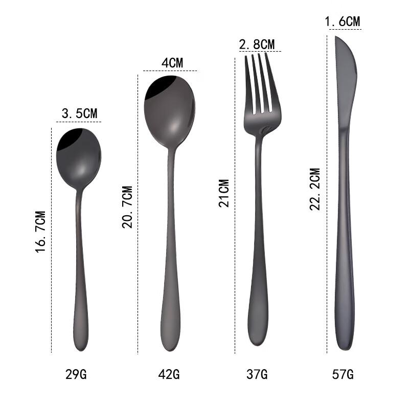 Zhishi 304 Stainless Steel 24-Piece Cutlery Set