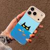 Cats and fish Phone Case for iPhone17 16 15 14 13 12 11 Pro/ Max/Plus shock-proof rear cover anti-fingerprint