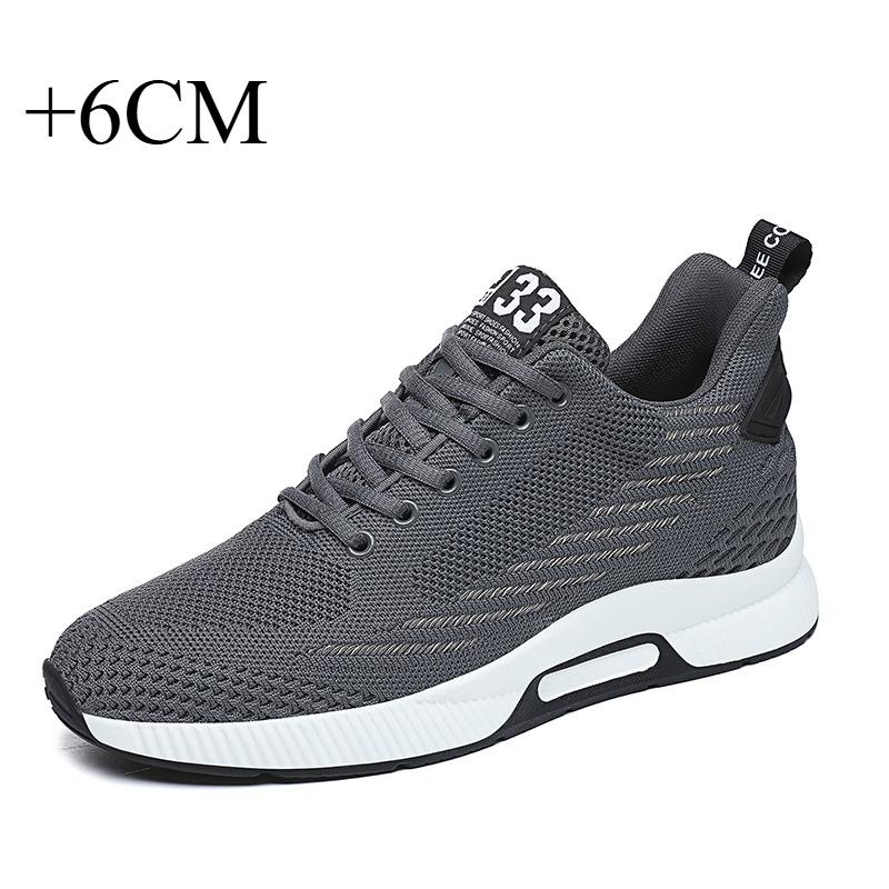 

Men Sneakers Height Increase Insoles 6cm Elevator Shoes Chunky Taller Heel Lift Plus Size Suitable for Daily Wear and Various Occasions 40