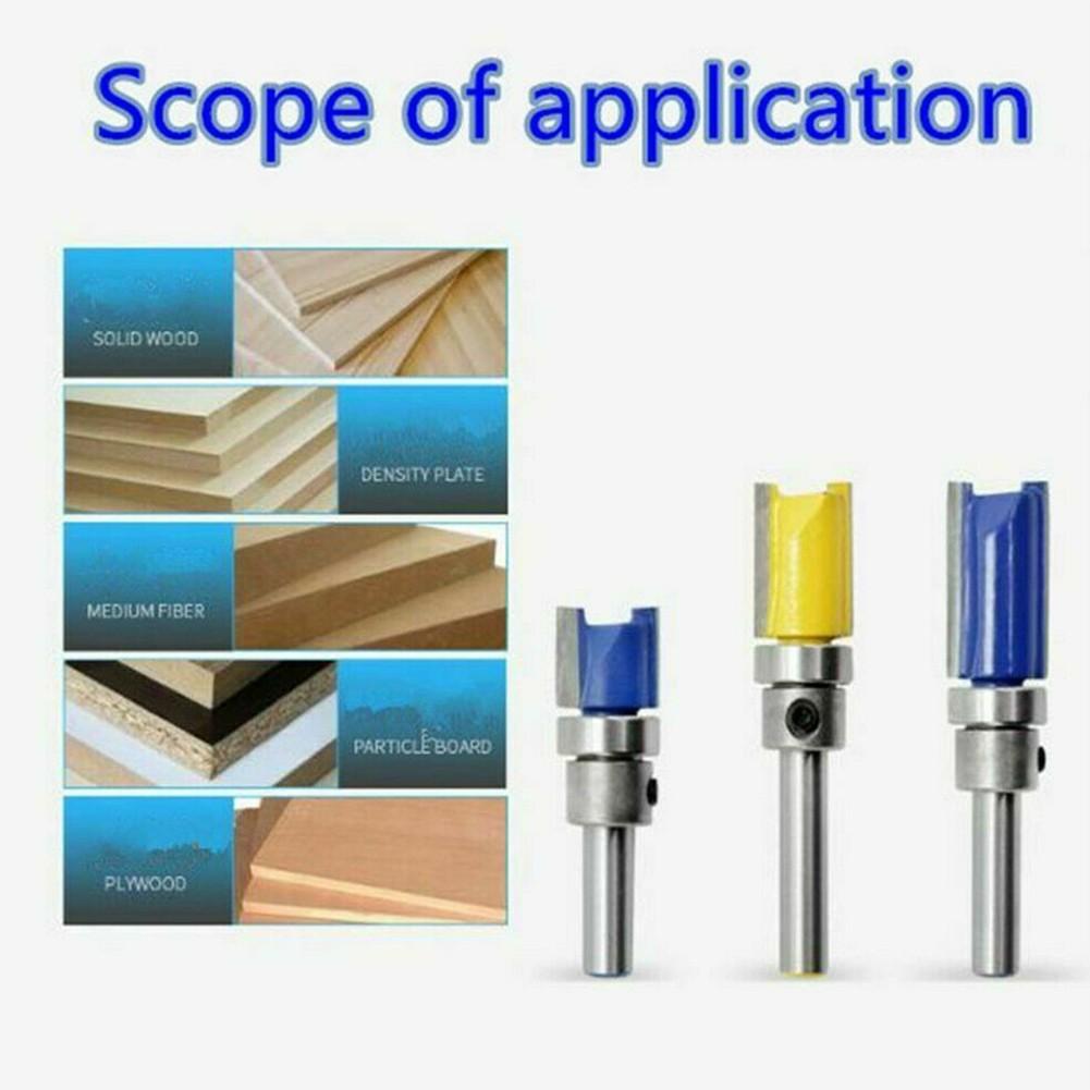

3 шт. 1/4 хвостовик режущий прямой фреза заподлицо отделка деревообработка фреза