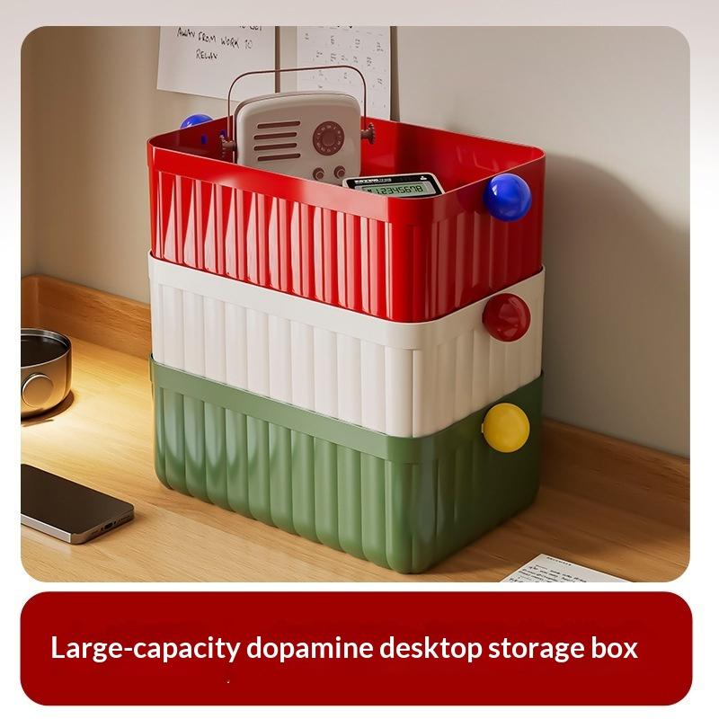 Dopamine Ball Storage Box Multi Functional Office Desk Storage Basket Stationery And Miscellaneous Sorting Desktop Storage Box