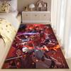 Samurai Anime Battle Scene suitable as a non-slip mat for the living room or bedroom sofa