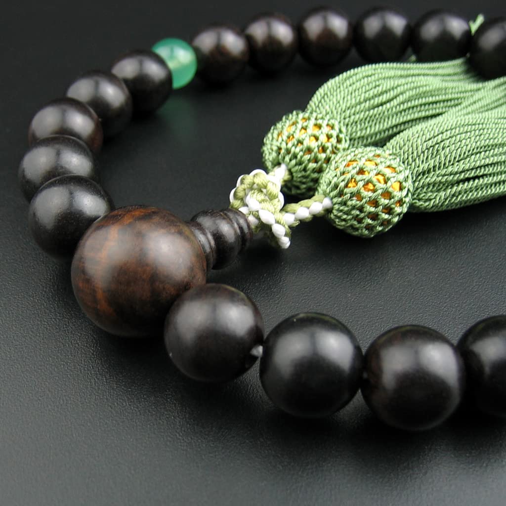 [WONDERFUL LOTUS Myorenka] Myorenka Men's Prayer Beads, Ebony, 22 Beads, Prayer Beads + Prayer Bead Bag Set, One-Handed Prayer Beads, Informal Prayer