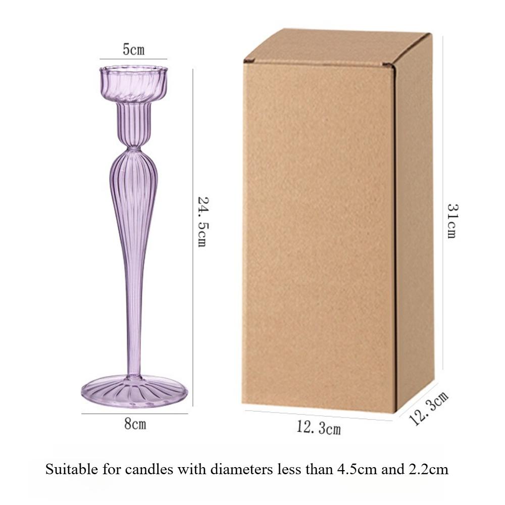 Modern Glass Candle Holder Nordic Home Decorations Clear Taper Candle Holders Wedding Table Centerpiece Party Decor
