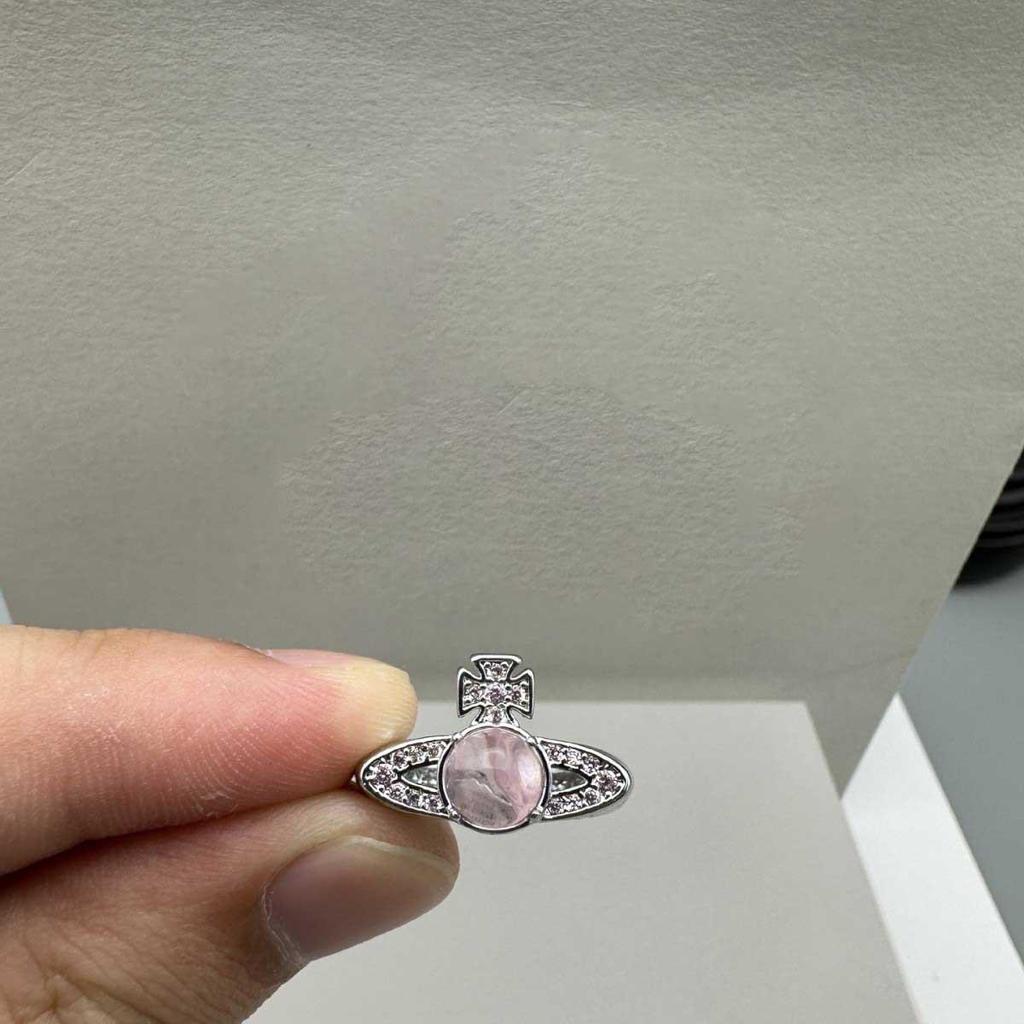 Empress Dowager Saturn Rotatable Bead Ring - Niche High-End Fashion Design