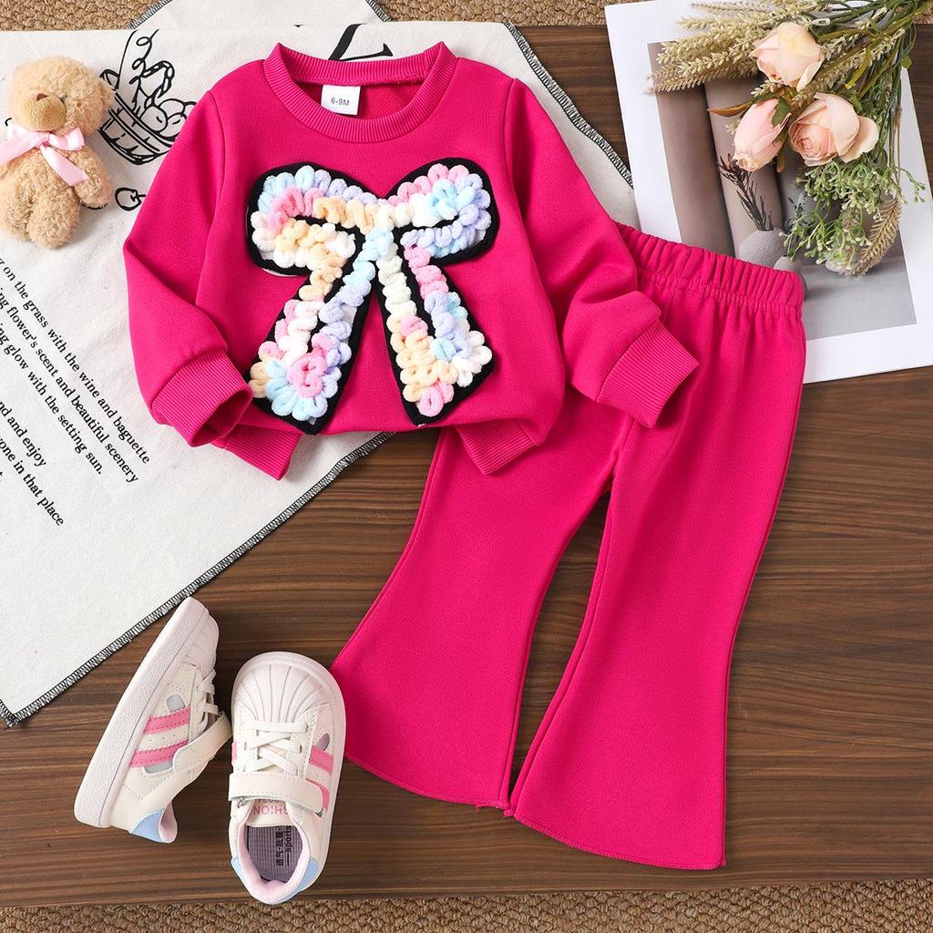 Evropská a Americká vínově červená mikina s dlouhým rukávem a tepláková souprava pro dívky