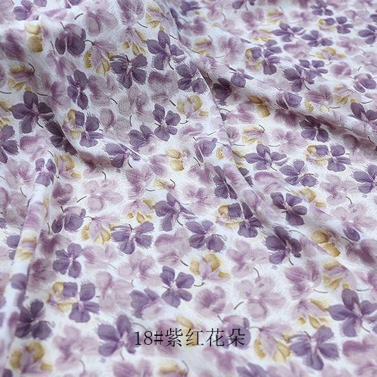 

Цветочные шифоновые ткани драпированные мягкие блузки платья ткани для одежды корейские милые DIY ручная работа рукоделие материалы для одежды шитье 150x100cm