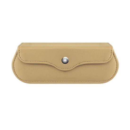 Car Storage Box with Magnetic Snap Closure Organizer Anti-Falling Hook And Loop Installation Container for Sun Visor or Seat Back