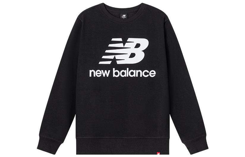 New Balance Sweatshirts Men s Black Crew Neck Moderate Regular AMT03560-BK M