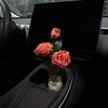 French-style Flower Car Ornaments Frayed Edge Rose Car Decor Car Interior Decoration  Gifts