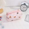 Bear Shape Pencil Case With Large Capacity And Polyester Material For Girls And Students