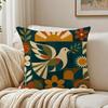 Peace Dove White Bird Cushion Cover Breathable Short Plush Cushion Covers Machine Washable WrinkleResistant Soft Durable