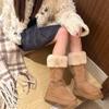 Thick-soled Snow Boots Women's 2024 Winter New Two-wear Boots Northeast Velvet Thickened High Cotton Boots