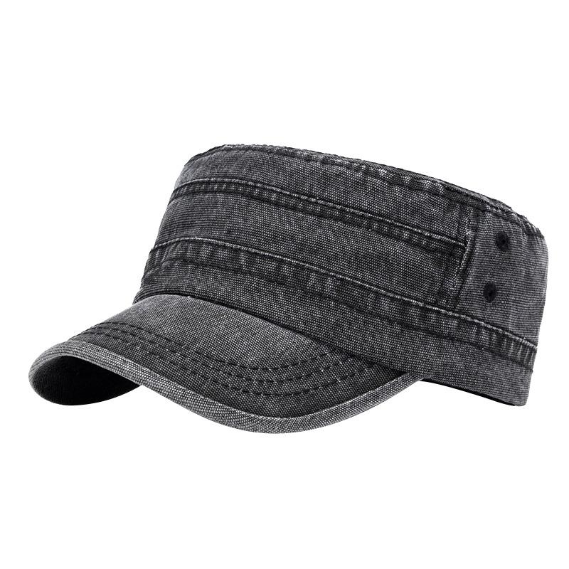 Casual washed old flat top hat men's spring and summer new cap outdoor sun protection visor sports hat