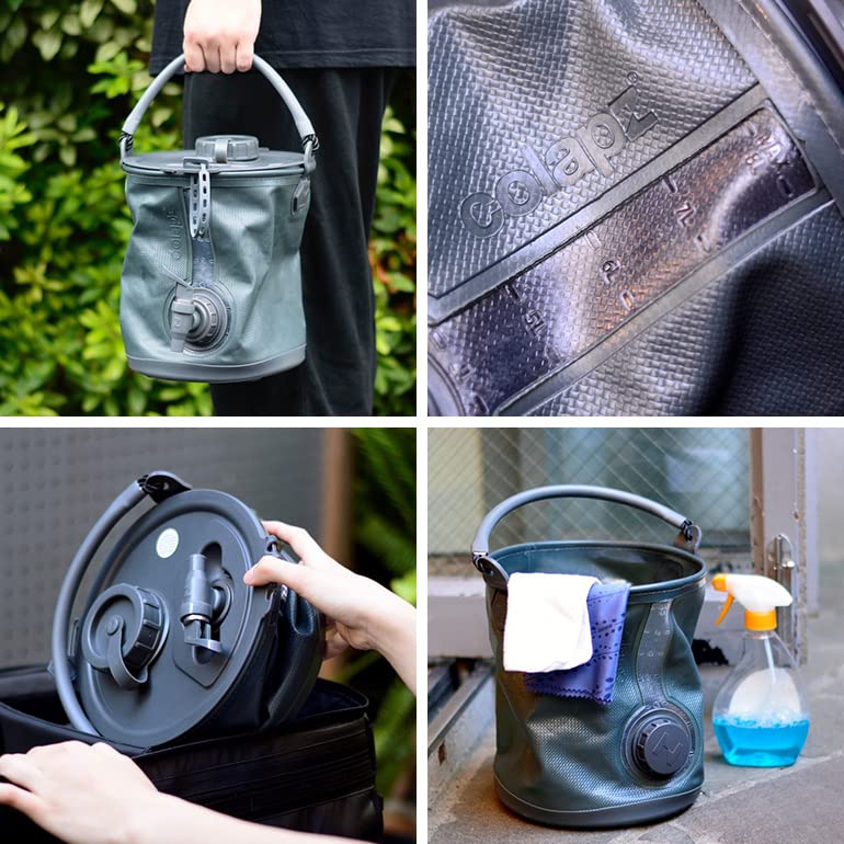 COLAPZ Collapsible Water Folding Jug Carrier Tan Carrier&Bucket