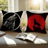 Gray Wolf Cushion Cover Linen Cushion Cover Soft Decorative Case For Sofa Home Decor