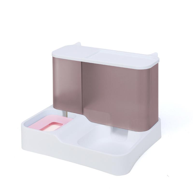 

Товары для кормления и поения домашних животных, кошек и собак, автоматическая кормушка для кошек, дозатор еды, миска для питья и воды 2 в 1, большая емкость, товары розовый